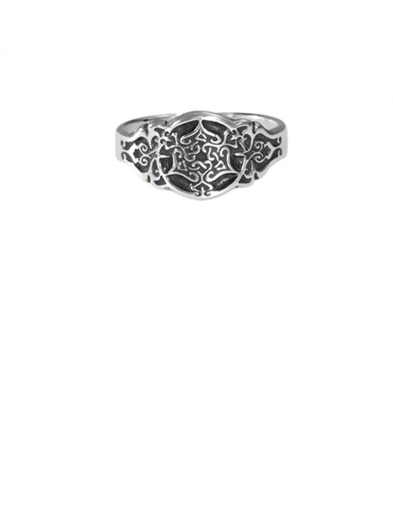 Sterling Silver Heart Triskele Ring