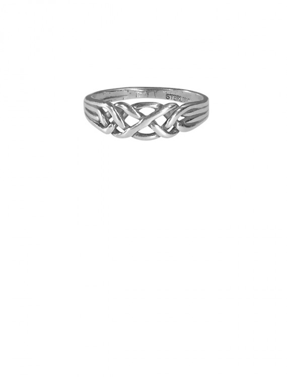 Sterling Silver Faux Puzzle Ring